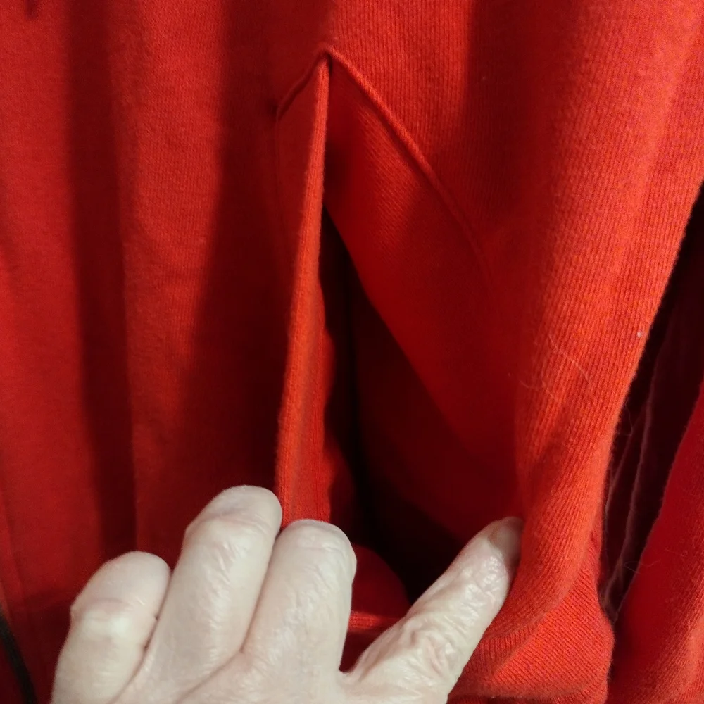 DKNY Red Fleece Sweater - Picture 5 of 8